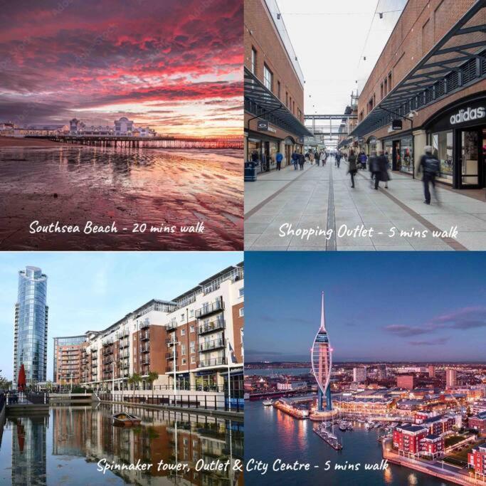 ポーツマスThe Minimalist - Entire 1 Bed Flat Near Gunwharf Quays, Ground Floor Flat Private Entranceアパートメント エクステリア 写真